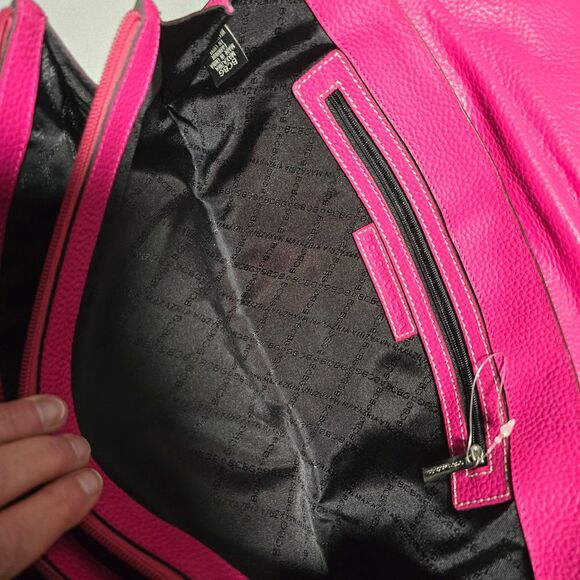 BCBGMAXAZRIA Large Magenta Pink Faux Leather Hand Bag - Picture 8 of 12